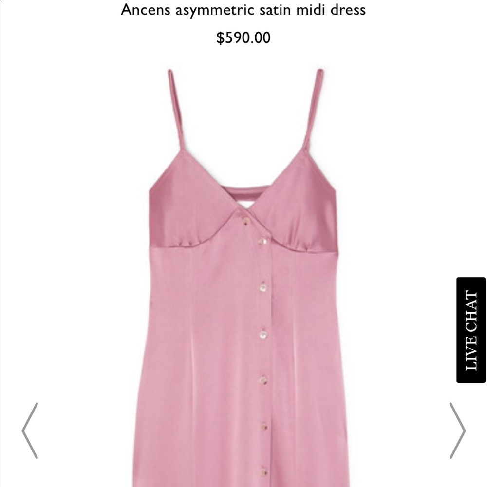 $590 NWT Small Nanushka Ancens Satin Midi Dress